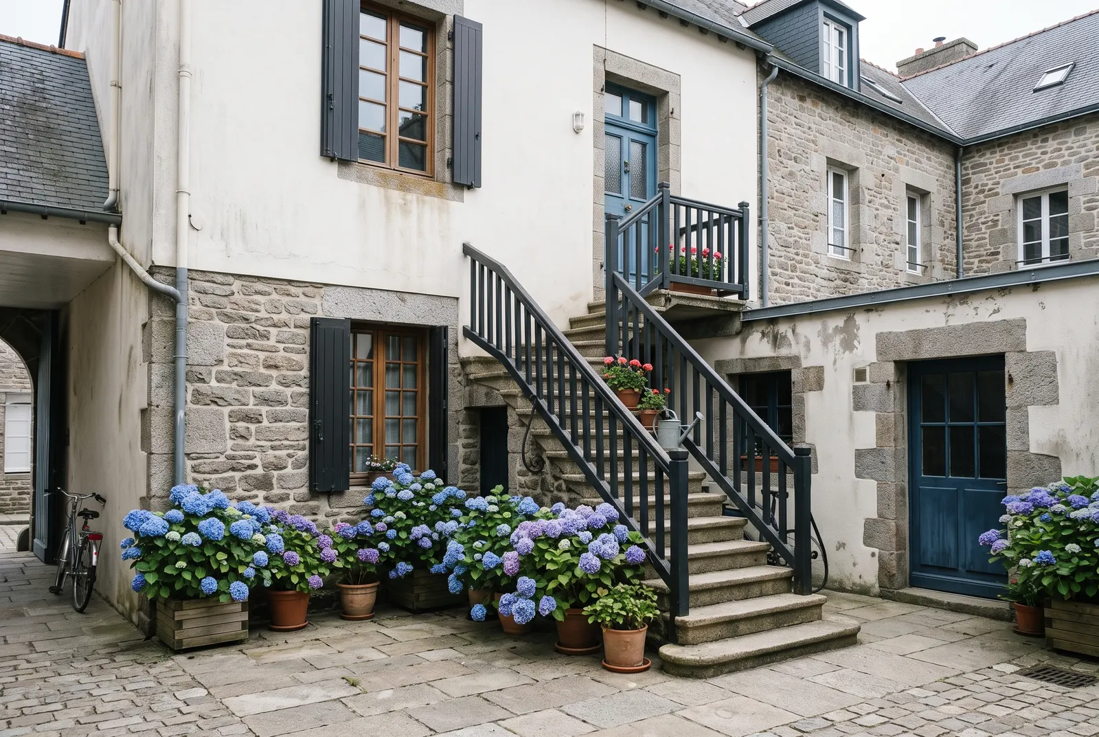 Cour intérieure d'un immeuble à Brest